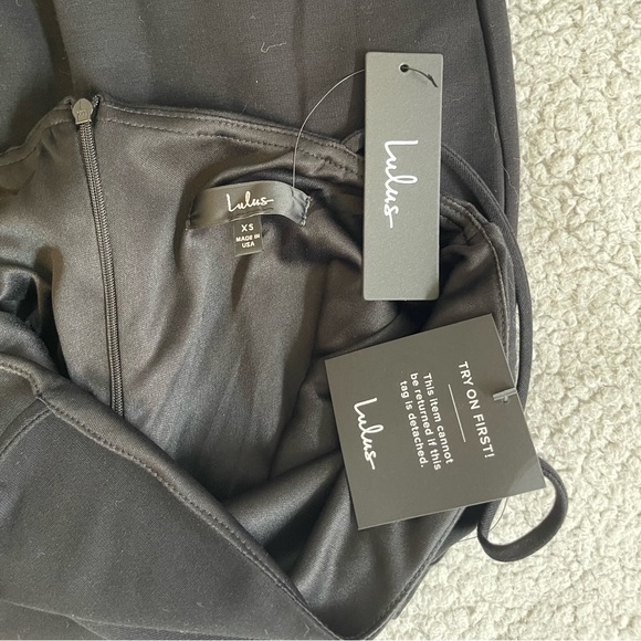 Lulu’s Black Bodycon Dress XS NWT - Picture 5 of 8